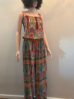 Desigual Multicolor Floral Strap Jumpsuit